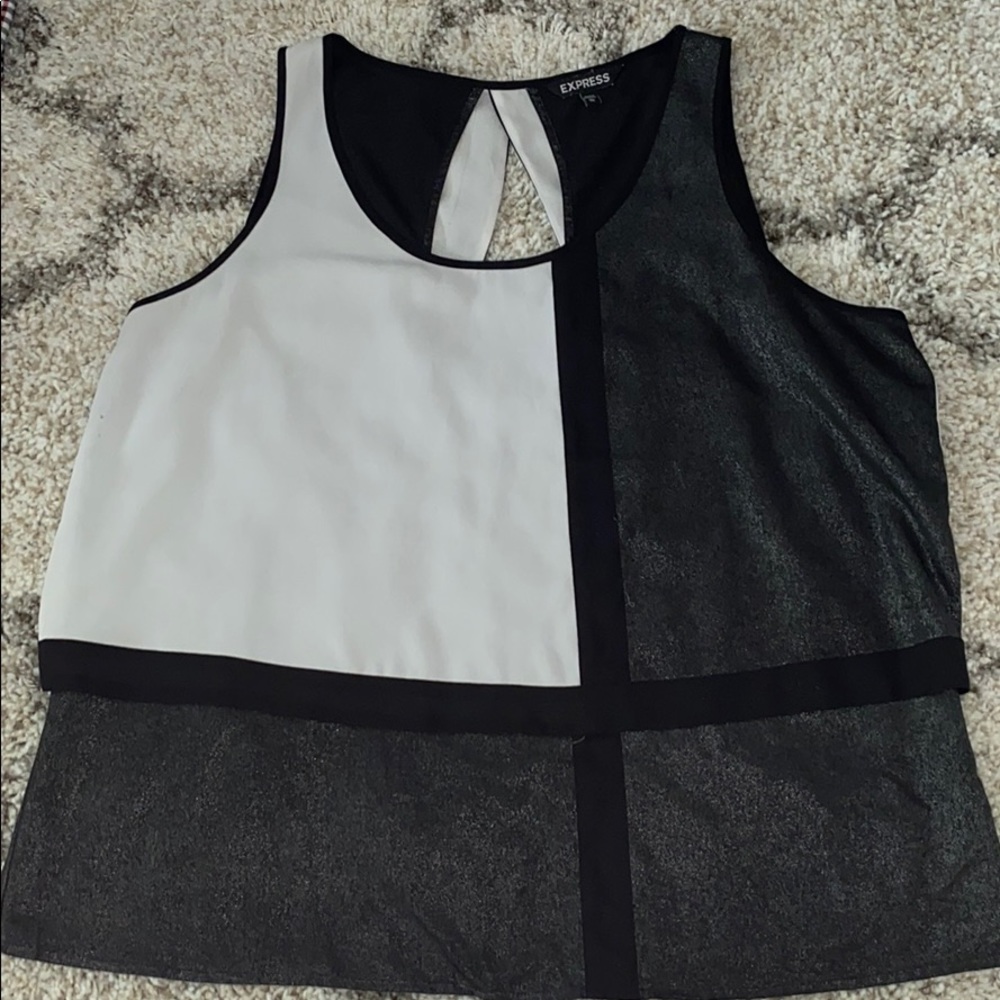 Black and white tank top